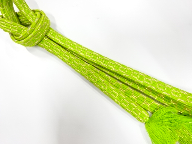 正絹　無形文化財　道明製　手組帯締め